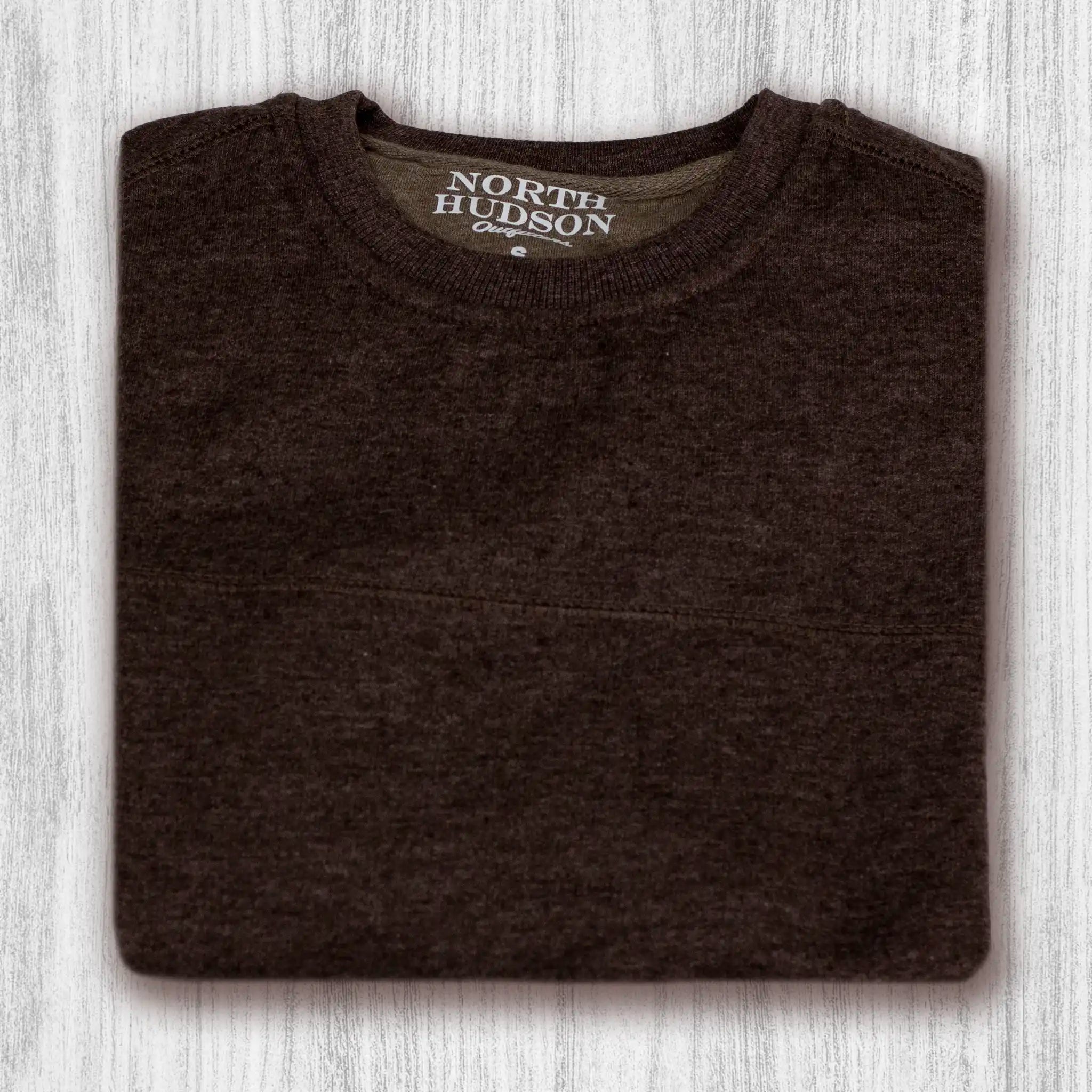 Men's Premium Soft Touch Fleece Crew Sweatshirt -  Coffee Bean Heather