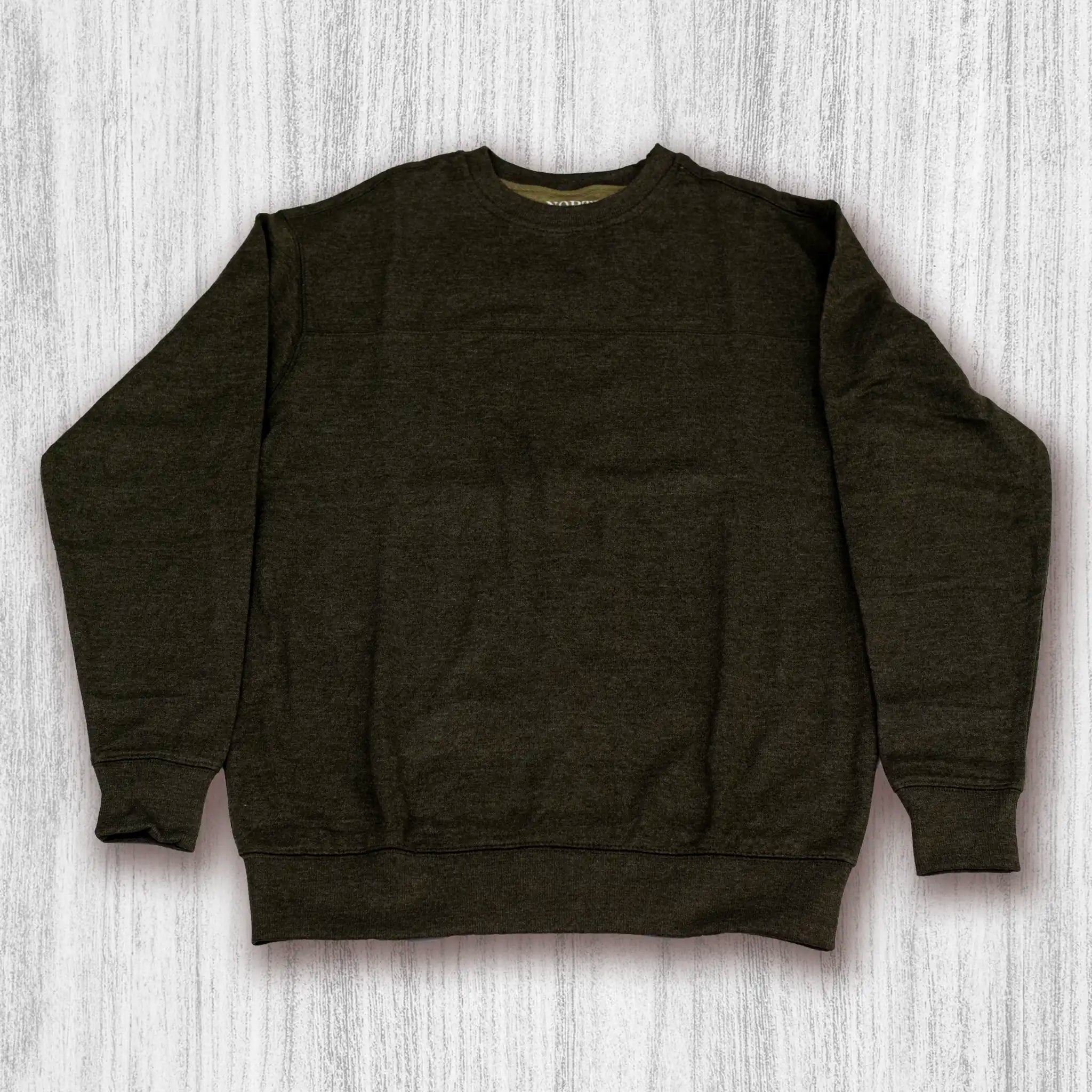 Men's Premium Soft Touch Fleece Crew Sweatshirt -  Seaweed Heather