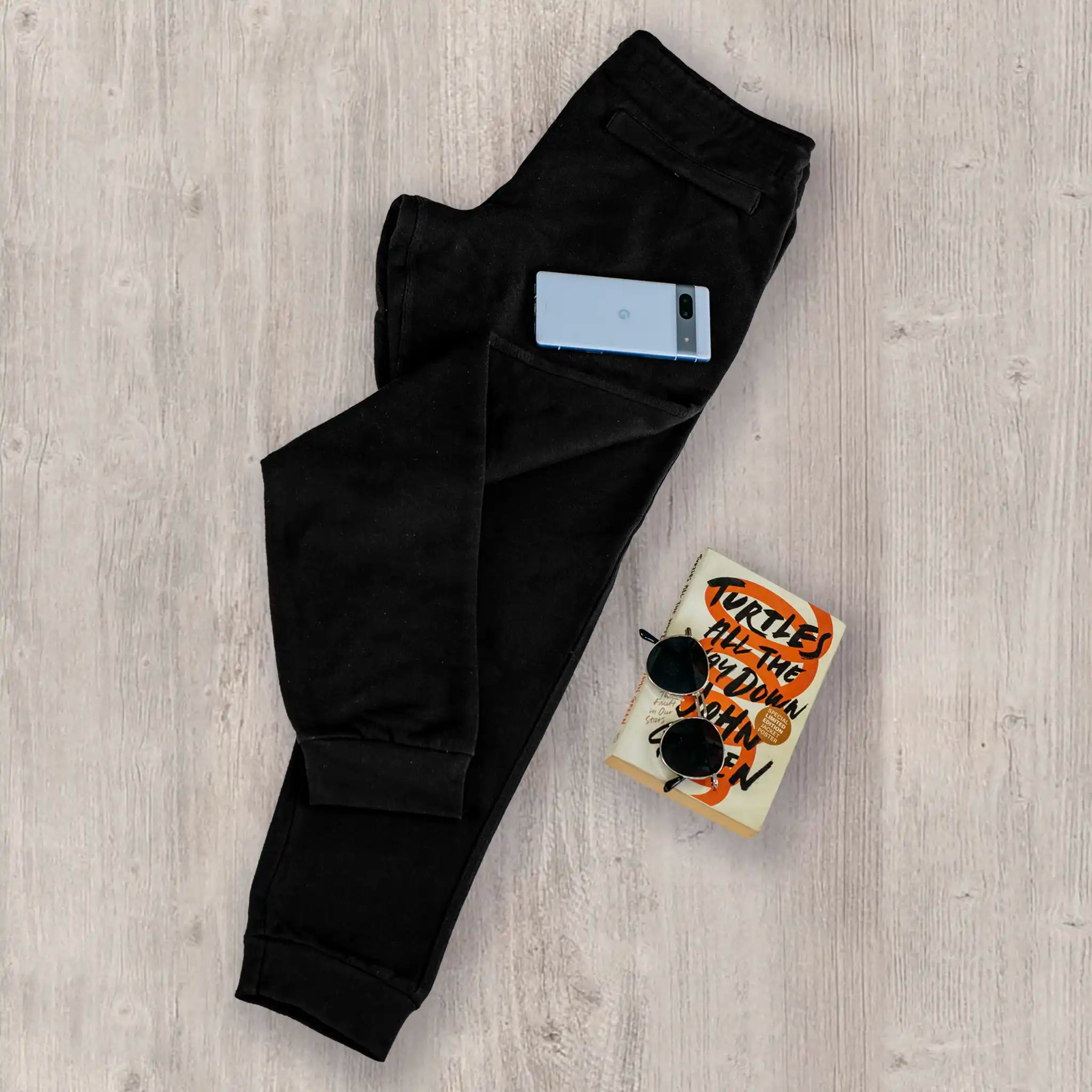 Premium Classic Fit Double-Knit Jogging Bottom - Black