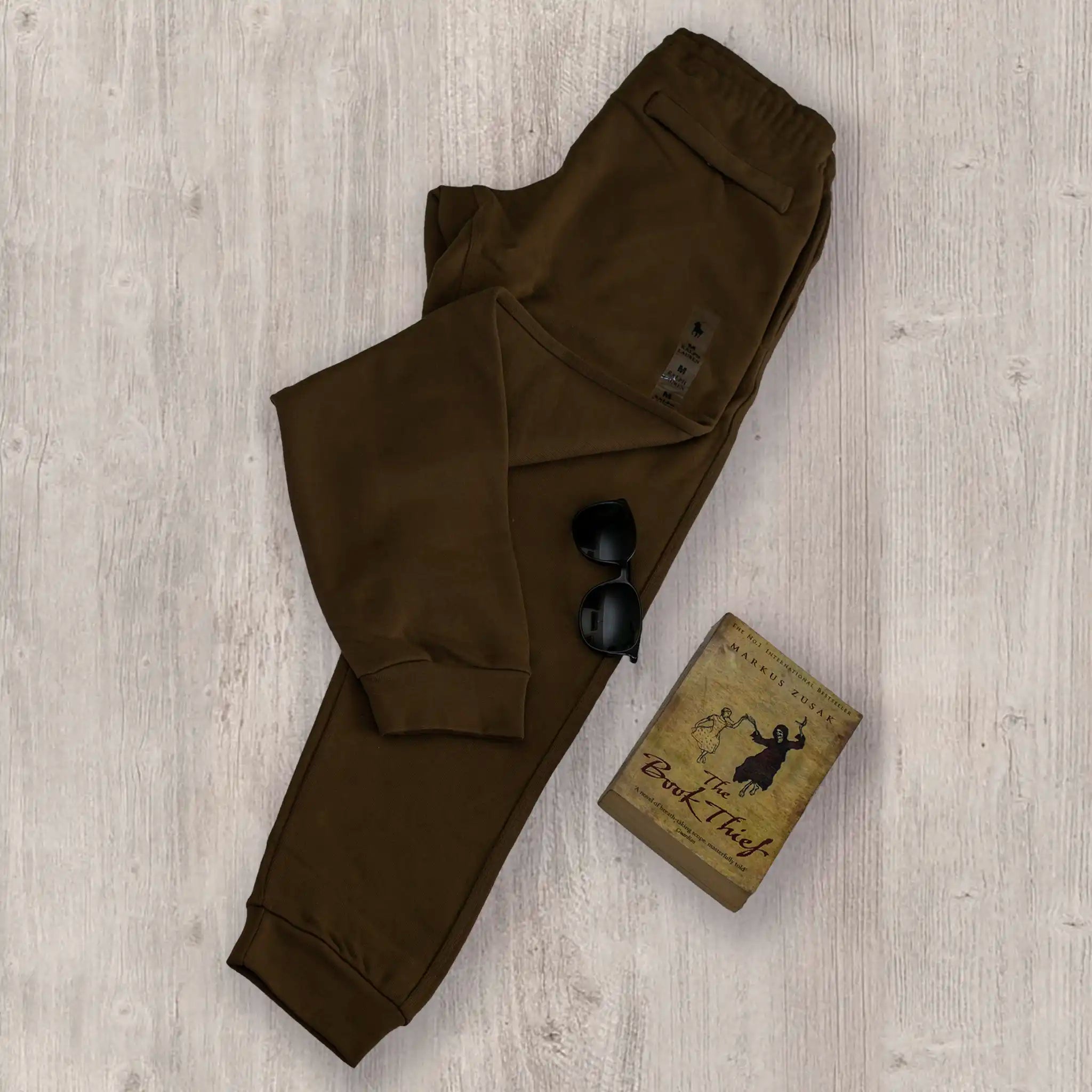 Premium Classic Fit Double-Knit Jogging Bottom - Brown