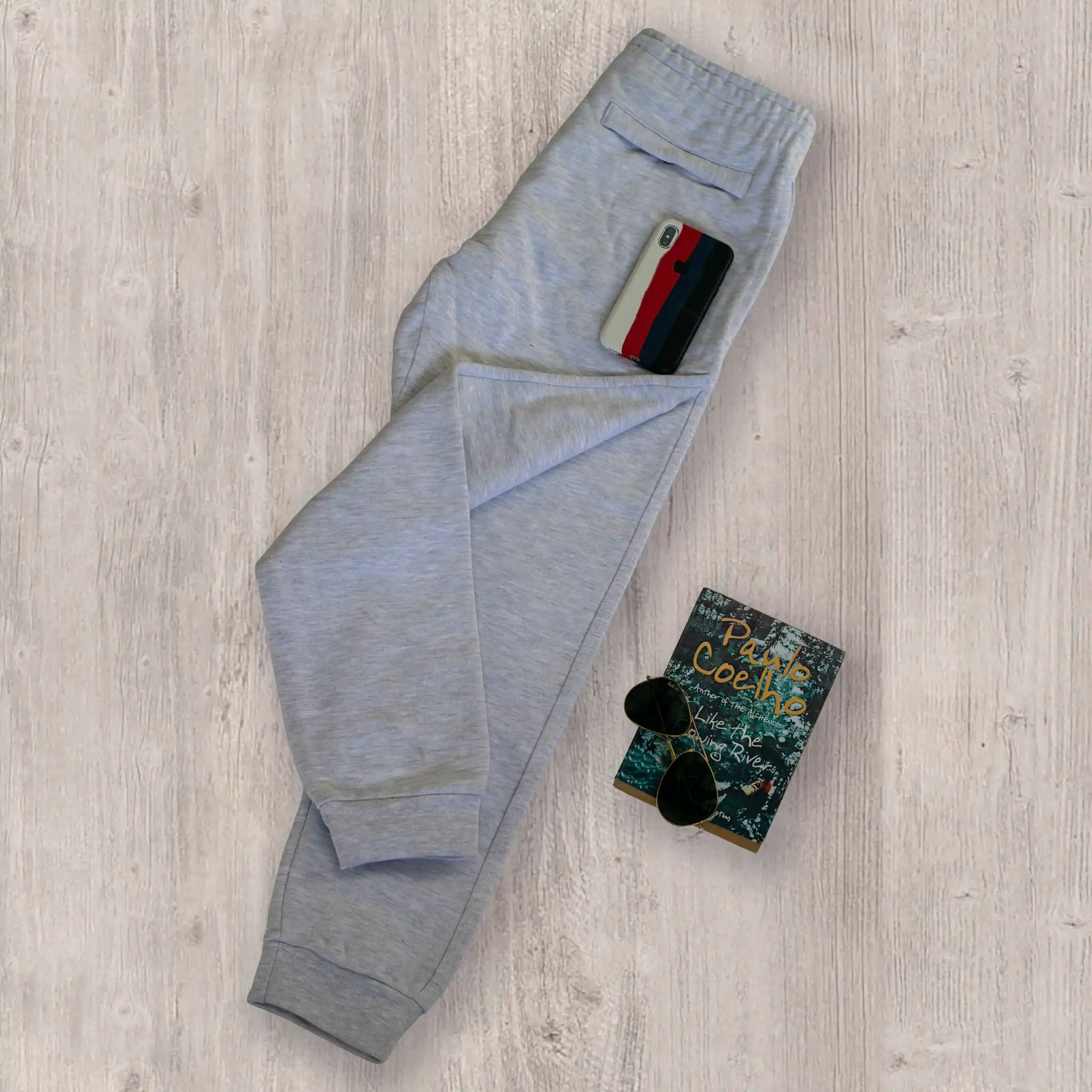 Premium Classic Fit Double-Knit Jogging Bottom - Light Sport Heather